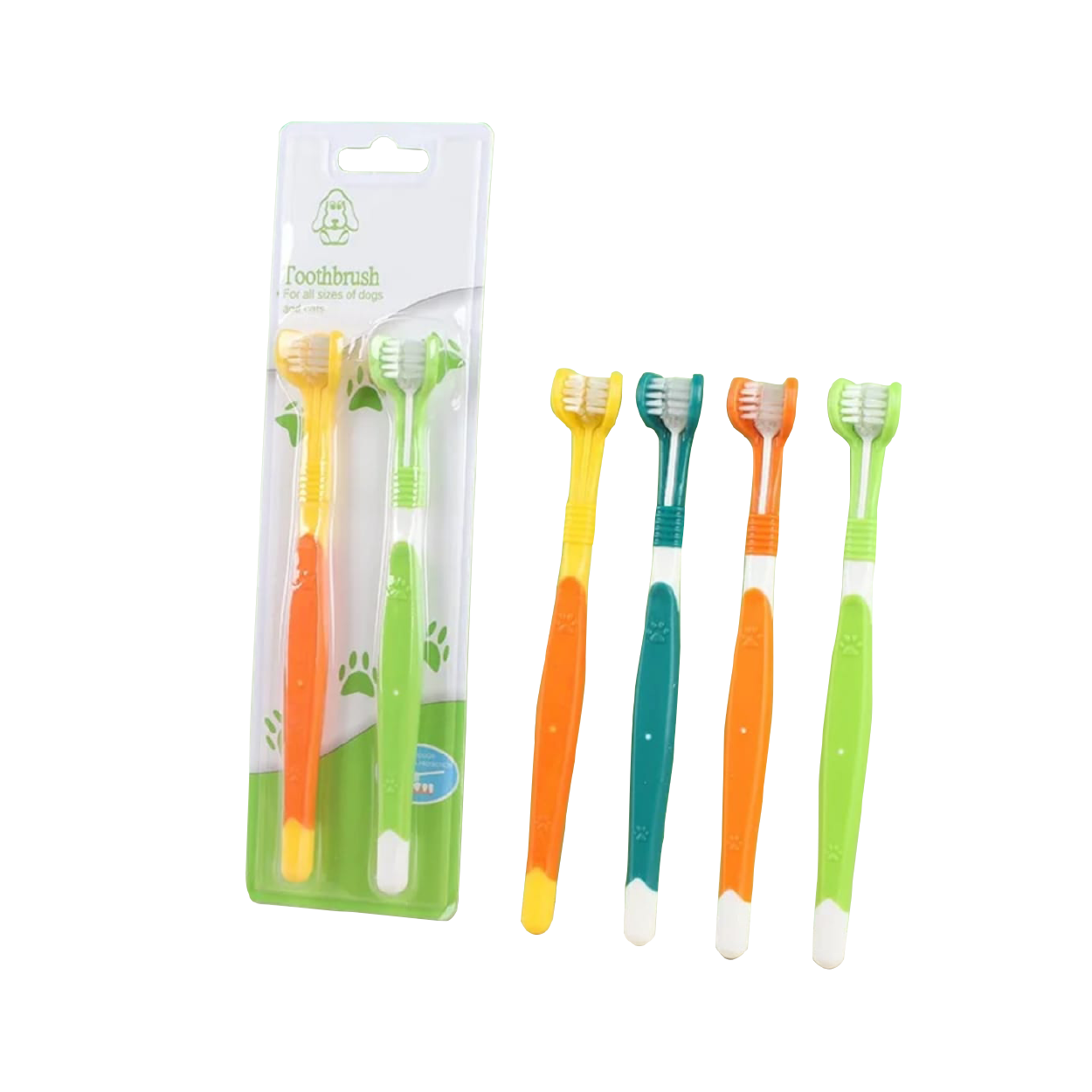 Dog and Cat Tooth Brush 3-Side